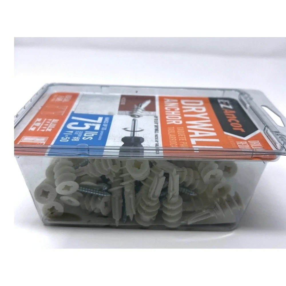 E-Z Ancor #25310 - Twist-N-Lock 75 lb. Self-Driving Drywall Anchor 50pc NIP 5/8